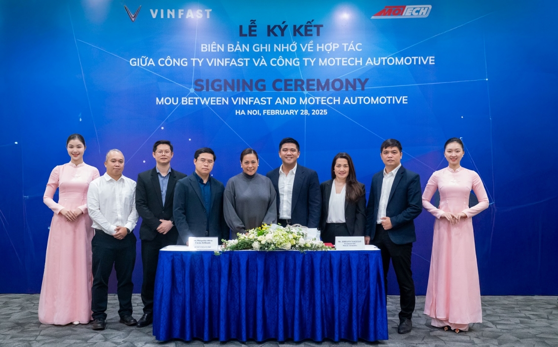 VinFast ký kết MOU với MoTech về việc khai thác xưởng dịch vụ tại Philippines