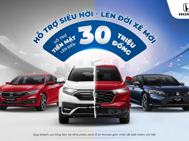 Honda triển khai chương trình đổi xe chính hãng “Hỗ trợ siêu hời – lên đời xế mới”