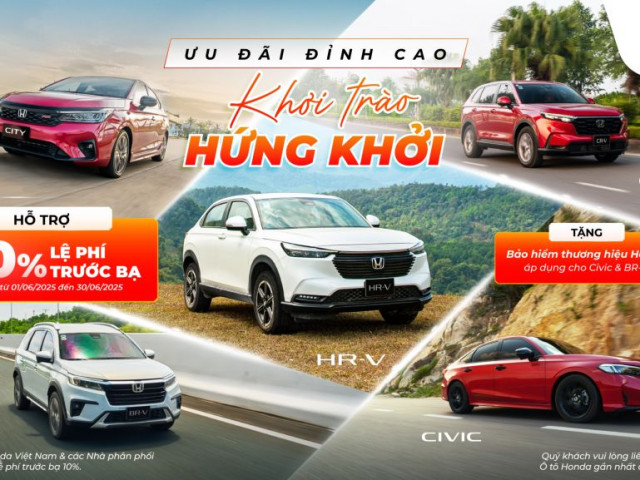 Honda Việt Nam ưu đãi cho hàng loạt xe trong tháng 6/2025