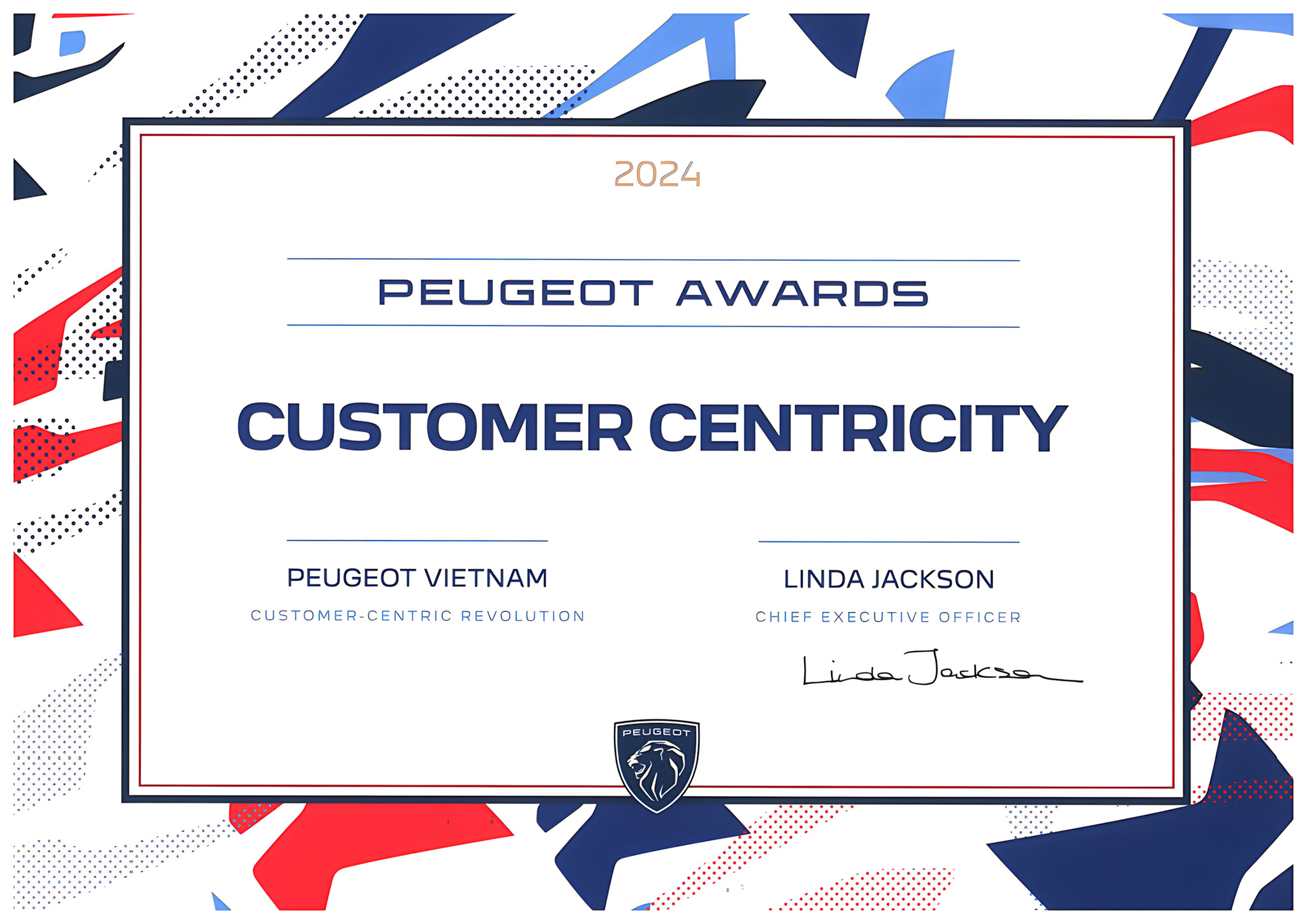 Lấy khách hàng làm trọng tâm, Peugeot Việt Nam giành giải Xuất sắc tại Peugeot Awards 2024