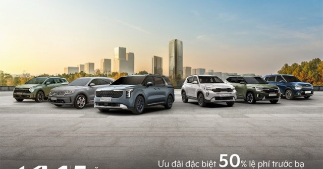 Tháng 9, Kia ưu đãi tương đương 50% lệ phí trước bạ và nhiều quà tặng hấp dẫn