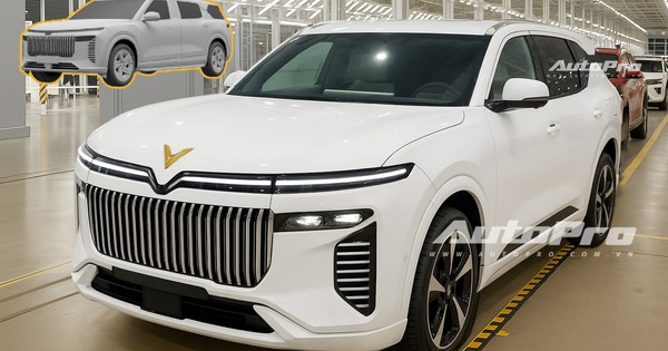 SUV VinFast mới giống VF 9 có bản thiết kế rõ nét mọi góc cạnh: Mặt khác hoàn toàn 
