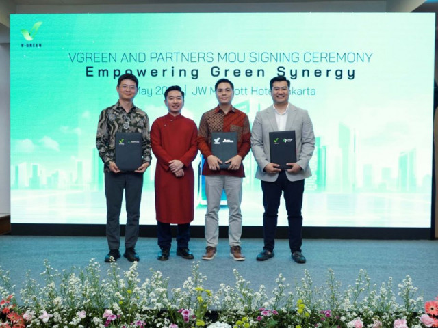 V-Green ký Mou với 4 đối tác để triển khai 63.000 cổng sạc VinFast tại Indonesia
