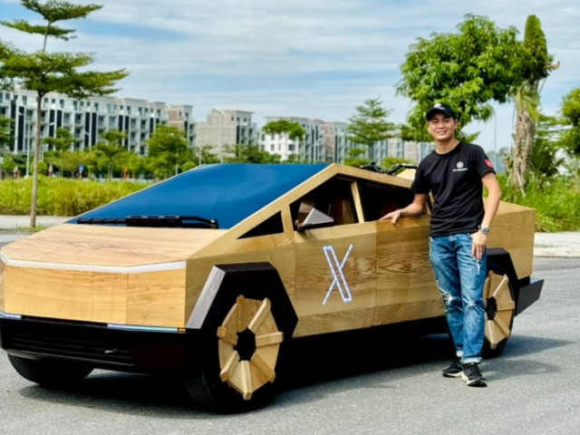 Chàng trai 9X chế tạo xe Tesla Cybertruck bằng gỗ khiến CEO Elon Musk cũng phải tán thưởng