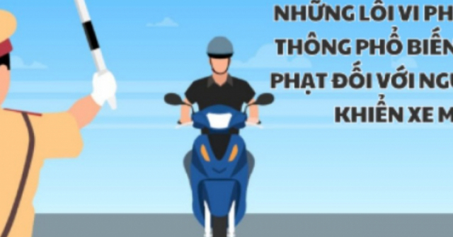 Những lỗi vi phạm giao thông phổ biến và mức phạt đối với người điều khiển xe máy