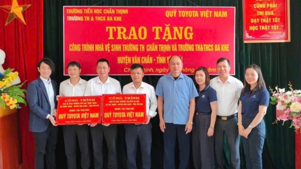 Quỹ Toyota Việt Nam xây dựng và cải tạo nhà vệ sinh cho các trường học tại Yên Bái