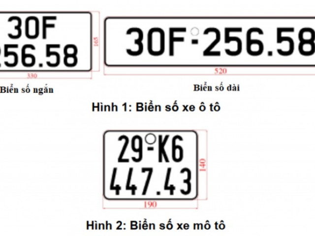 Từ đầu năm 2025, biển số xe sẽ được áp dụng theo quy chuẩn mới