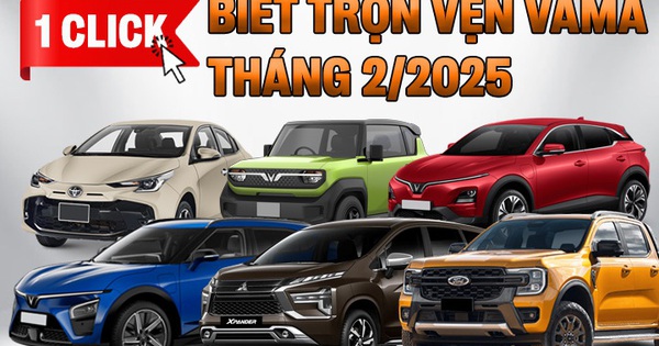 Xe điện, xăng, dầu, hybrid bán chạy nhất tháng 2/2025 gọi tên những cái tên nào?