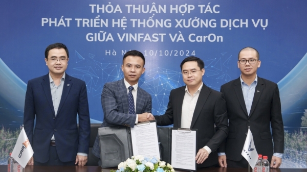 VinFast hợp tác với CarOn mở chuỗi xưởng dịch vụ xe điện trên toàn quốc