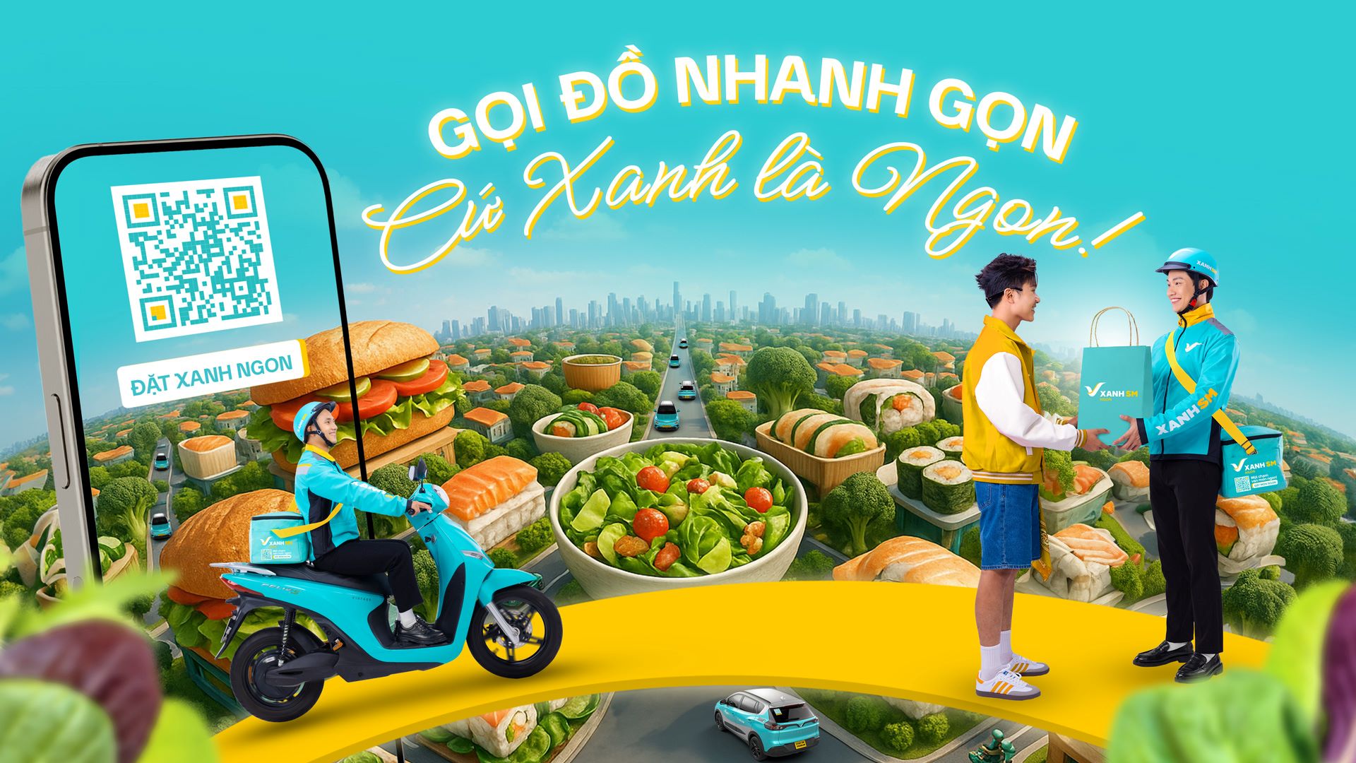 Ra mắt dịch vụ giao đồ ăn – Xanh SM Ngon