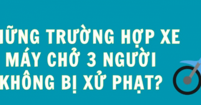 Những trường hợp xe máy chở 3 người không bị xử phạt?