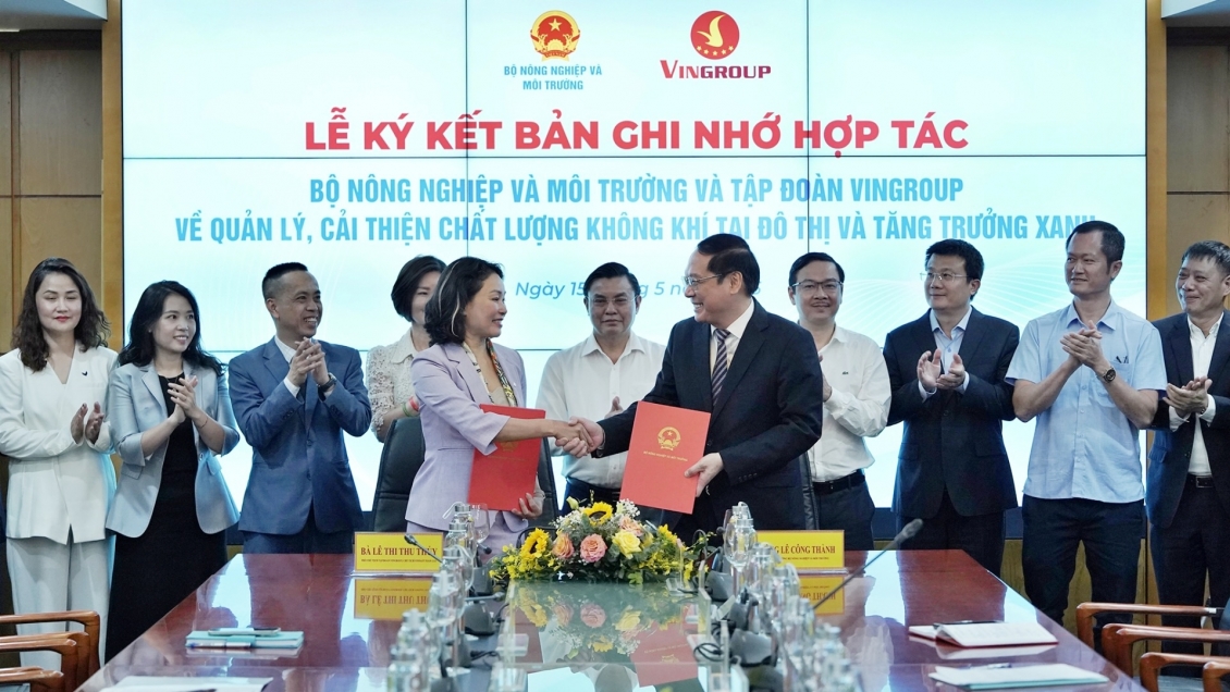 Vingroup cùng Bộ Nông nghiệp và Môi trường hợp tác toàn diện về cải thiện chất lượng không khí đô thị