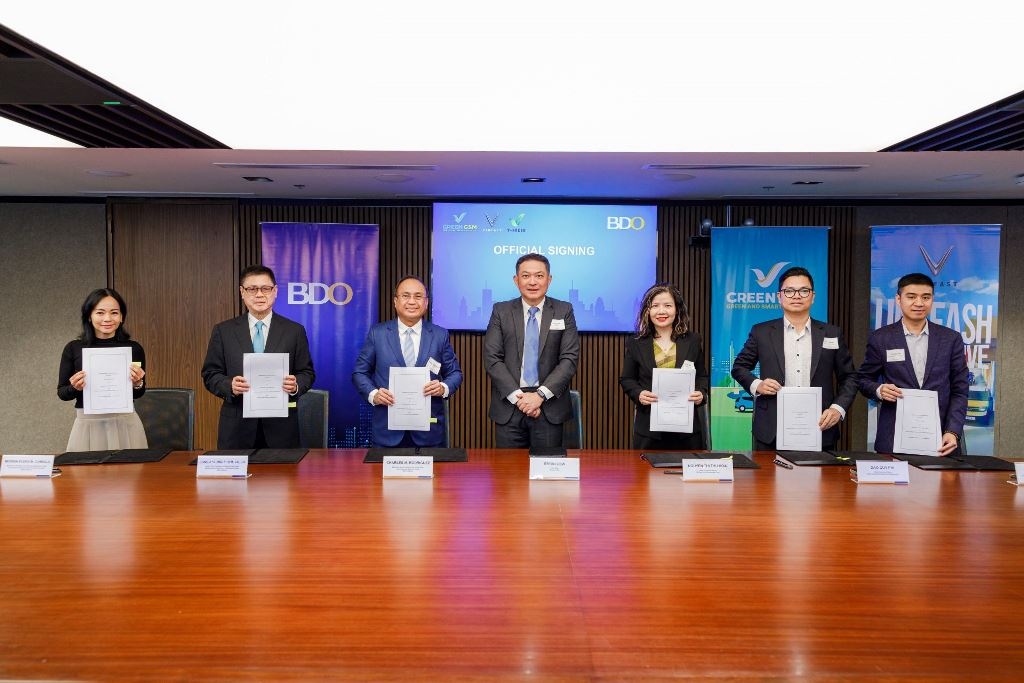 VinFast, V-Green, GSM ký kết hợp tác với BDO thúc đẩy xe điện tại Philippines