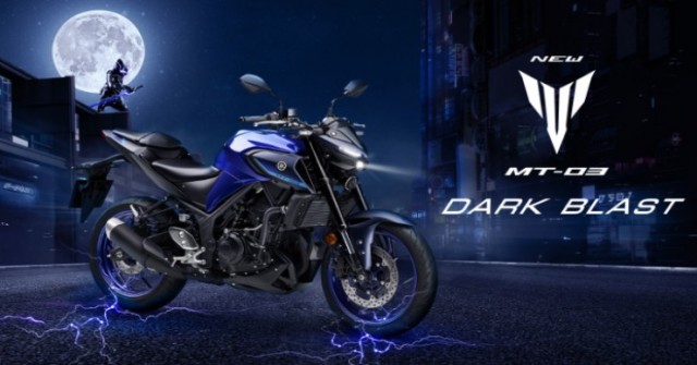 Ra mắt 2024 Yamaha MT-03 Dark Blast, hút dân tập chơi
