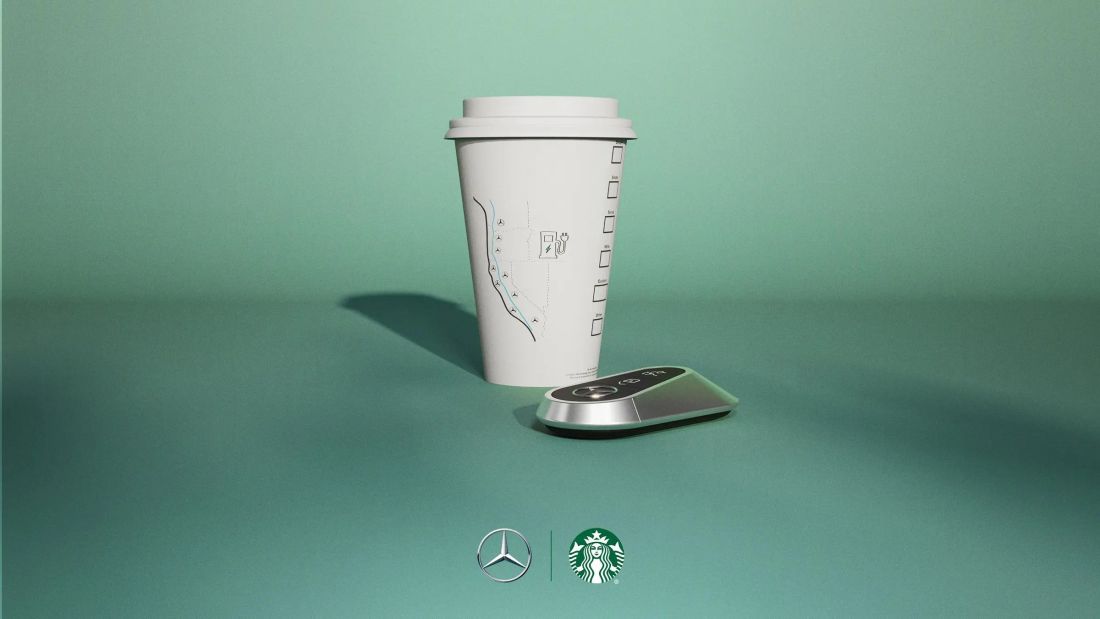 Ý tưởng mới của Mercedes-Benz, kết hợp với Starbucks làm trạm sạc xe điện