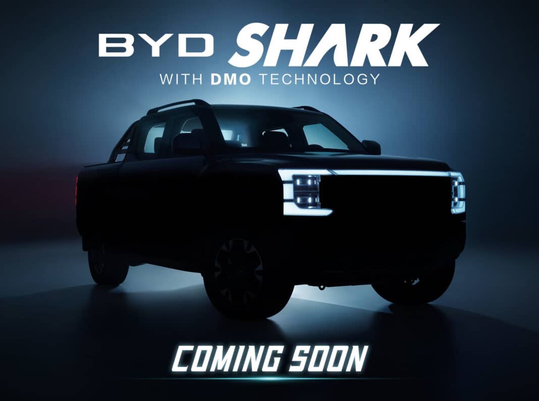 Bán tải BYD Shark tung ảnh ‘nhá hàng’, sẽ ra mắt trong tuần này