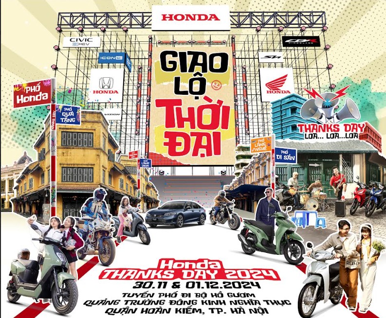 Honda Thanks Day 2024 chính thức được tổ chức với chủ đề "Giao lộ thời đại"