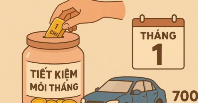 Mỗi tháng tiết kiệm 1 chỉ vàng, mất bao lâu thì mua được ô tô 700 triệu?