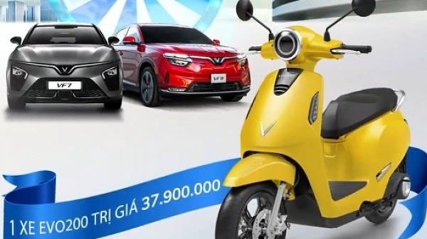 Cơ hội nhận xe máy VinFast Evo200 cho khách “chốt” ô tô điện VinFast trong tháng 5