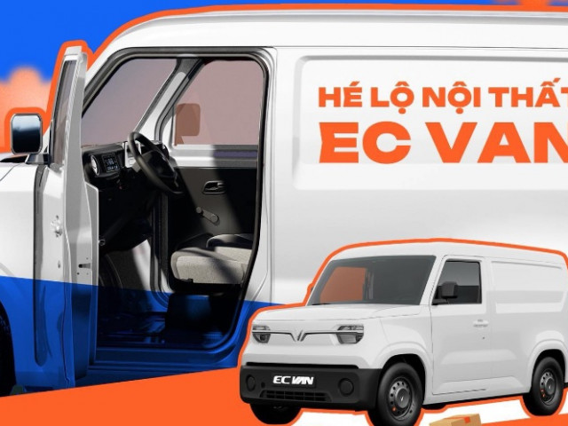 VinFast hé lộ nội thất EC Van: Trang bị thực dụng, có màn hình sau vô-lăng
