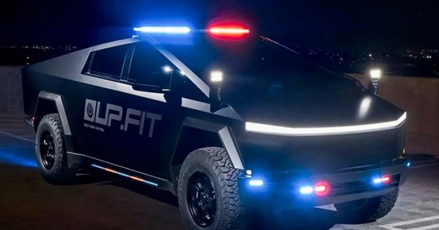Độc đáo xe bán tải điện Tesla Cybertruck phiên bản cảnh sát vừa được giới thiệu