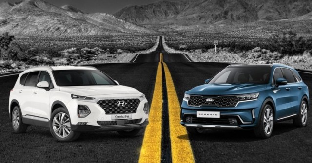 Hyundai SantaFe vs Kia Sorento: Cuộc chiến SUV cân sức